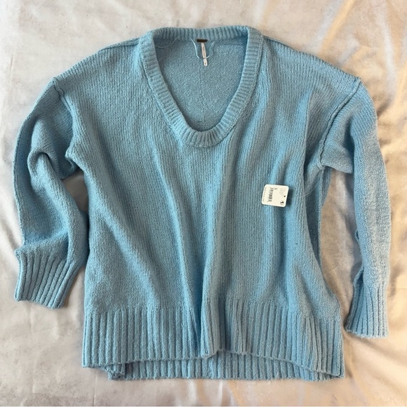 NWT Free People Brookside knit Tunic in Starlight Blue size S - Picture 8 of 13